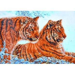 Diamond Dotz - Tigres dans la neige 